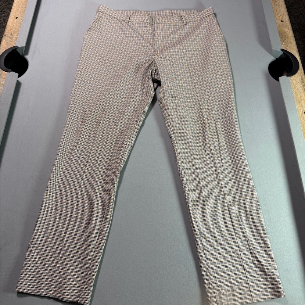 Tommy Hilfiger Men's Checkered Dress Pants - Beige and White